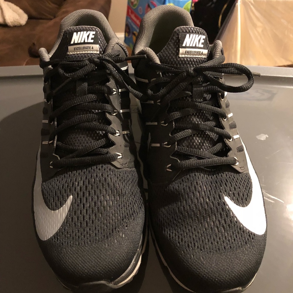 Nike sneakers- black and silver size 12